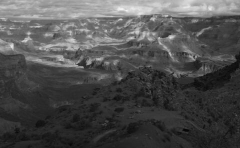 Sunlight on Grand Canyon Landscape